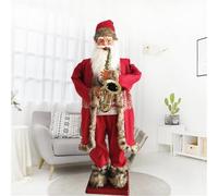 Père Noël Musical Électrique, Grandes Poupées De Noël Grandeur Nature Animées Et Dansantes, Figurines De Noël Activées Par Le Mouvement, Décoration De Bienvenue For Les Fêtes De Fin D'année.(E)