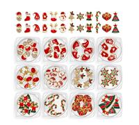 Père Noël Nails Charme Snowman Nails Art Décoration Alliage Clous de Noël Art Charm Pendentif Nails Fournitures