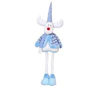 Père Noël Neige Extensible Peluche, Figurines Debout Décoration Noël | Peluche Douce et Confortable, Hauteur Réglable, Design Festif, Parfait pour Sapin ou Cheminée, Cadeau de Noël Original