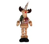 Père Noël Neige Extensible Peluche, Figurines Debout Décoration Noël | Peluche Douce et Confortable, Hauteur Réglable, Design Festif, Parfait pour Sapin ou Cheminée, Cadeau de Noël Original