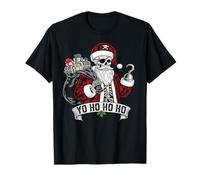 Père Noël Pirate - Noël drôle de Noël Squelette de Noël Yo Ho Ho T-Shirt