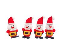 Père Noël pompons et feutrine 5,5 x 3 cm 4 pièces