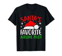 Père Noël préféré des Pilotes d'avion de Noël drôles T-Shirt