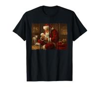Père Noël priant sur bébé Jésus Populaire Coup de Pinceau Noël T-Shirt