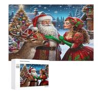 Père Noël Puzzle 1000 Pièces Design Moderne 3D Vacances de Noël Jeu D'Intelligence pour Adultes Et Enfants Relaxation & Art Cadeau De Fête Famille 1000 PCS