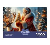 Père Noël Puzzle 1000 Pièces Educa Jouet en Bois Divertissement Créatif De l'art De La Décoration Décorations de Noël Jeu Éducatif Challenge Toy Adultes Et Enfants À Partir De 14 Ans 70x50cm/1000p
