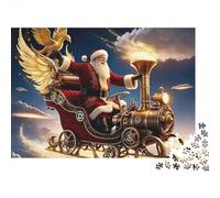 Père Noël Puzzle - 300 Piece Chromatique Autre Royaume Casse-tête Apaisant & Défi De Décoration Maison (Plaisir Familial, 12 Ans+)