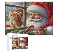 Père Noël Puzzle 300 Pièces Design Moderne 3D Vacances de Noël Jeu D'Intelligence pour Adultes Et Enfants Relaxation & Art Cadeau De Fête Famille 300 PCS