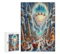 Père Noël Puzzle 300 Pièces Design Moderne 3D Vacances de Noël Jeu D'Intelligence pour Adultes Et Enfants Relaxation & Art Cadeau De Fête Famille 300 PCS