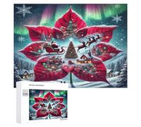 Père Noël Puzzle 500 Pièces Design Moderne 3D Vacances de Noël Jeu D'Intelligence pour Adultes Et Enfants Relaxation & Art Cadeau De Fête Famille 500 PCS