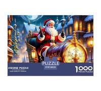 Père Noël Puzzles 1000 Pièces Adultes Et Enfants Christmas Holiday Classiques Cadeau Jeu De Créatif Jouets De Jeu Stimulants 38x26cm/1000pcs