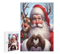 Père Noël Puzzles 1000 Pièces Educa Vision 3D Vacances de Noël Décoration Intérieure Artistique pour Adultes Et Enfants Challenge Difficile Relaxation Famille 1000 PCS