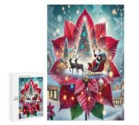 Père Noël Puzzles 1000 Pièces Qualité Supérieure Artistique Vacances de Noël Divertissement pour Famille Vision 3D Assemblage Amusant Décoration Intérieure 1000 PCS