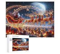 Père Noël Puzzles 500 Pièces Educa Famille Vacances de Noël Challenge 3D Qualité Supérieure Relaxation & Art Décoration Intérieure Assemblage Amusant 500 PCS