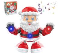 Pere Noel Qui Danse, Père Noël Chantant avec Musique, Père Noël Qui Chante avec lumières LED, Électrique Figurines de noël chantantes, Cadeau de noël Jouet Musical du Pere Noel pour Décoration Maison