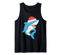 Père Noël Requin lumières de Noël Sharkmas Tree Xmas Boys Men Tee Débardeur