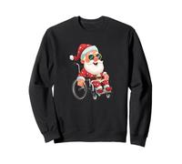 Père Noël Rieur en Fauteuil Roulant pour garçons et Filles Sweatshirt