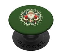 Père Noël Sarcastique Humour Noir Je Ne Crois Pas en Vous PopSockets PopGrip Adhésif