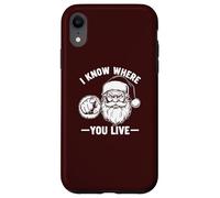 Père Noël Sarcastique, Je Sais où tu vis, Noël drôle Coque pour iPhone XR