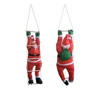 Père Noël sur échelle 165/120 cm décoration de Noël Personnage de Noël Saint Nicolas