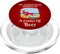 Père Noël Sur La Plage Mon Esprit De Noël Est Un Refroidisseur De Bière Popsockets Popgrip Pour Magsafe