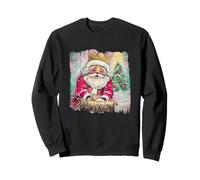 Père Noël Tenant bébé Jésus Magie de Noël Sweatshirt