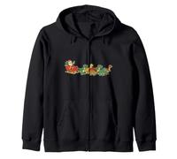 Père Noël traîneau Dinosaure drôle Mignon Amateur de Dinosaures Sweat à Capuche