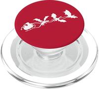 Père Noël traîneau tiré par Les Dragons drôle Fantaisie Noël PopSockets PopGrip pour MagSafe