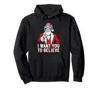 Père Noël Uncle Sam - USA Christmas I Want You to Believe Sweat à Capuche