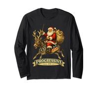 Père Noël Vintage âne progressiste libéral démocrate Manche Longue