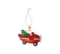 Père Noël Volant Multicolore à Paillettes - 1 pièce - Décoration à Suspendre pour Sapin de Noël