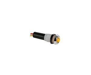 Perel 139566 Lampe de signal LED, 5 V, boîtier ABS chromé, jaune