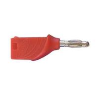 Perel 141297 Fiche banane, à douille 4 mm Bar, rouge
