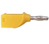 Perel 141298 Fiche banane, bar à douille 4 mm, jaune