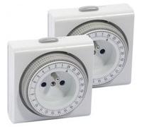 Perel : 2 mini programmateurs minuteurs 24 h avec Terre G