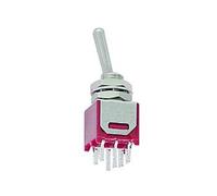 Perel 300186 Interrupteur à bascule, subminiatur, 2 x pour