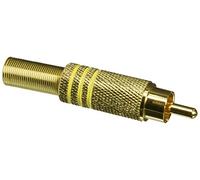 Perel 609056 RCA mâle métal, plaqué or, jaune