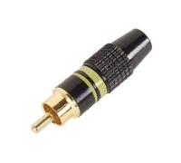 Perel 609479 RCA mâle, métal, plaqué or, Taille 6 mm, jaune