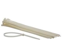 Perel Attaches en nylon blanches, 50 pièces, serre-câbles 500 x 8,8 mm, résistant aux UV, auto-verrouillable, capacité de traction 80 kg, pour applications lourdes à l'intérieur et à l'extérieur