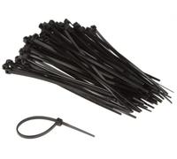 Perel Attaches en nylon noir, 100 pièces, 100 x 2,5 mm, résistant aux UV, auto-verrouillantes, jusqu'à 8 kg de traction, pour la gestion des câbles à l'intérieur et à l'extérieur.