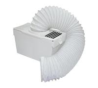 Perel Bac de récupération d’eau de condensation universel pour sèche-linge à évacuation sans sortie, condensbox avec tuyau 1,5 m et 2 colliers, bac collecteur, blanc