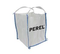 Perel Big bag 300L, sac de déchets de construction, sac de jardin, sac de stockage, résistant aux uv, pliable, réutilisable, solide avec 2 anses, 65 x 65 x 71 cm