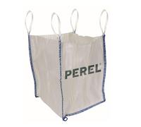 Perel Big bag jardin, sac à gravats chantier, sac de transport pour gravats construction rénovation, 4 passants, réutilisable, capacité de charge 1000 kg, 95 x 95 x 110 cm