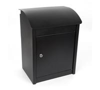 Perel Boîte aux Lettres pour Colis Malmö, Montage Mural, avec 2 clés, Dimensions (H x l x P) 50.5 x 42 x 26 cm, Noir