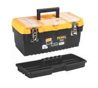 Perel Tools Boîte à outils 16,2 L – bac amovible, 3 organiseurs, polypropylène