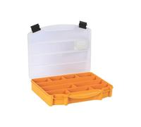 Perel Tools Boîte d'assortiment en plastique 10 compartiments fixes, couvercle transparent, empilable