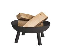 Perel Bol de feu, 3 pieds robustes, rond, 41.5 x Ø 100 cm, fonte, noir