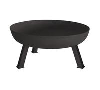Perel Brasero, 3 Pieds Solides, Rond, 41.5 x Ø 100 cm, Fonte, Noir