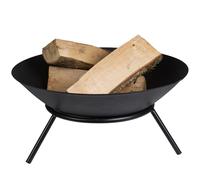 Perel Brasero, avec Support, 3 Pieds, Rond, 26 x Ø 56 cm, Fonte, Noir