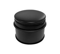 Perel Butoir de porte, cale-porte en acier inoxydable, rond, butoir porte sol, block porte, butée de porte sol, arret sans perçage, caoutchouc antidérapant, noir, 9 x 7.5 cm, 1 kg